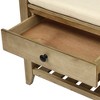 ACEPANO 39 in. W Multifunctional Entryway Storage Bench with Padded Seat, Drawers & Shoe Rack-Gray - 4 of 4