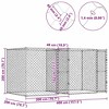 vidaXL Dog Cage Silver 400 x 200 x 200 cm Galvanised Steel - 4 of 4