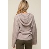 Pinkblush Taupe Mixed Knit Maternity Hooded Sweater - 3 of 4