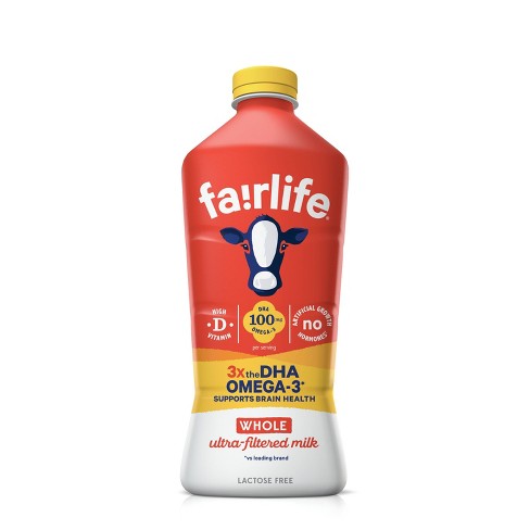 Fairlife Lactose Free DHA Omega 3 Ultra Filtered Whole Milk 52 fl oz