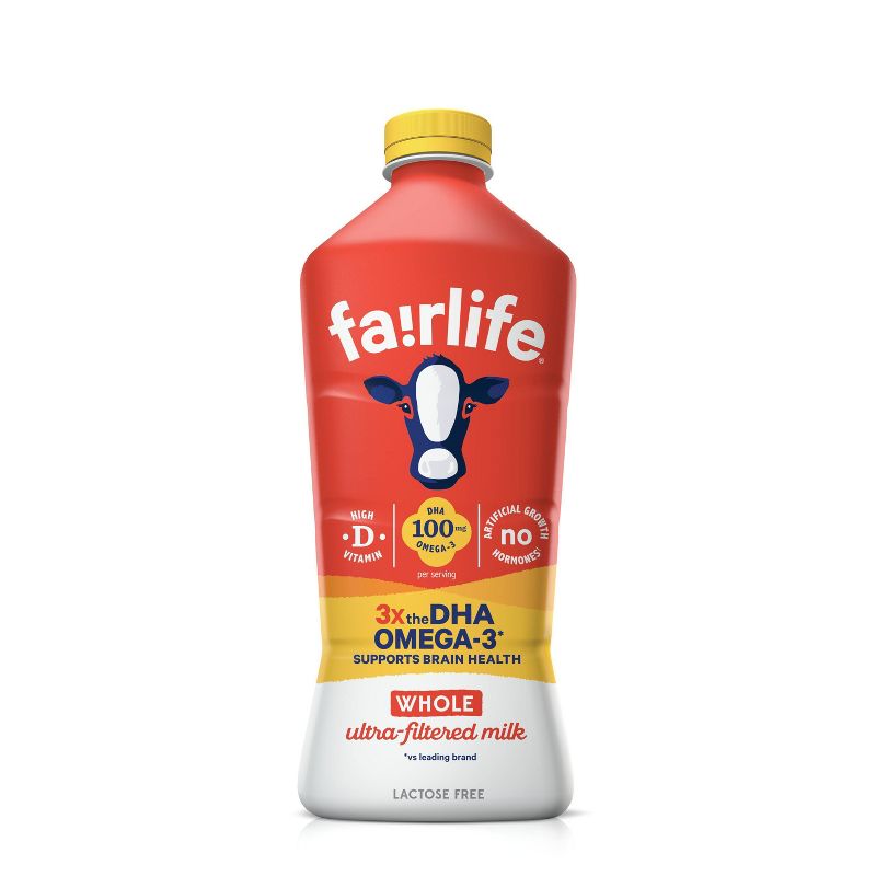 Fairlife Lactose-Free DHA Omega-3 Ultra-Filtered Whole Milk - 52 fl oz, 1 of 6