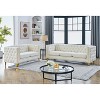 TiramisuBest 80" 3-Seater Tufted Velvet Sofa with Rolled Arms & Nailhead Trim, Black for Living Room, Bedroom & Office,3S+3S - 2 of 4