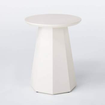Round Daffan Faceted Accent Table Cream - Threshold™ designed with Studio McGee