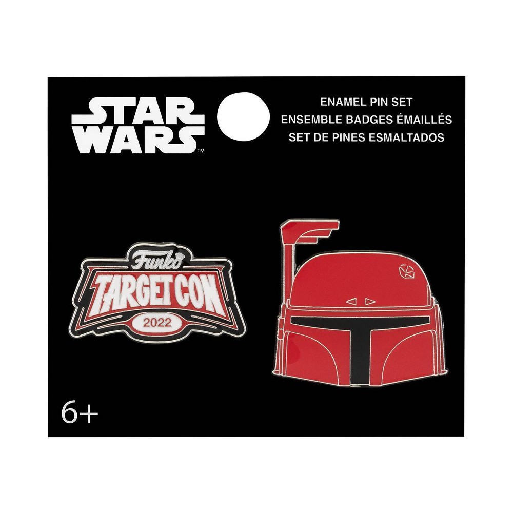 Funko POP! Pins: Star Wars - Boba & Logo 2pk (Target Exclusive), Red (3 packs)