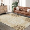 Coolmee Washable Area Rugs Non-Slip Modern Floral Indoor Rug Non-Shedding Soft Low Pile Carpet for Living Room Bedroom Home Office - 2 of 4