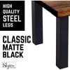 Pipe Decor 12 in. Skyline Matte Black Square Metal High-Rise Coffee Table Legs - 4 Pack - 2 of 4