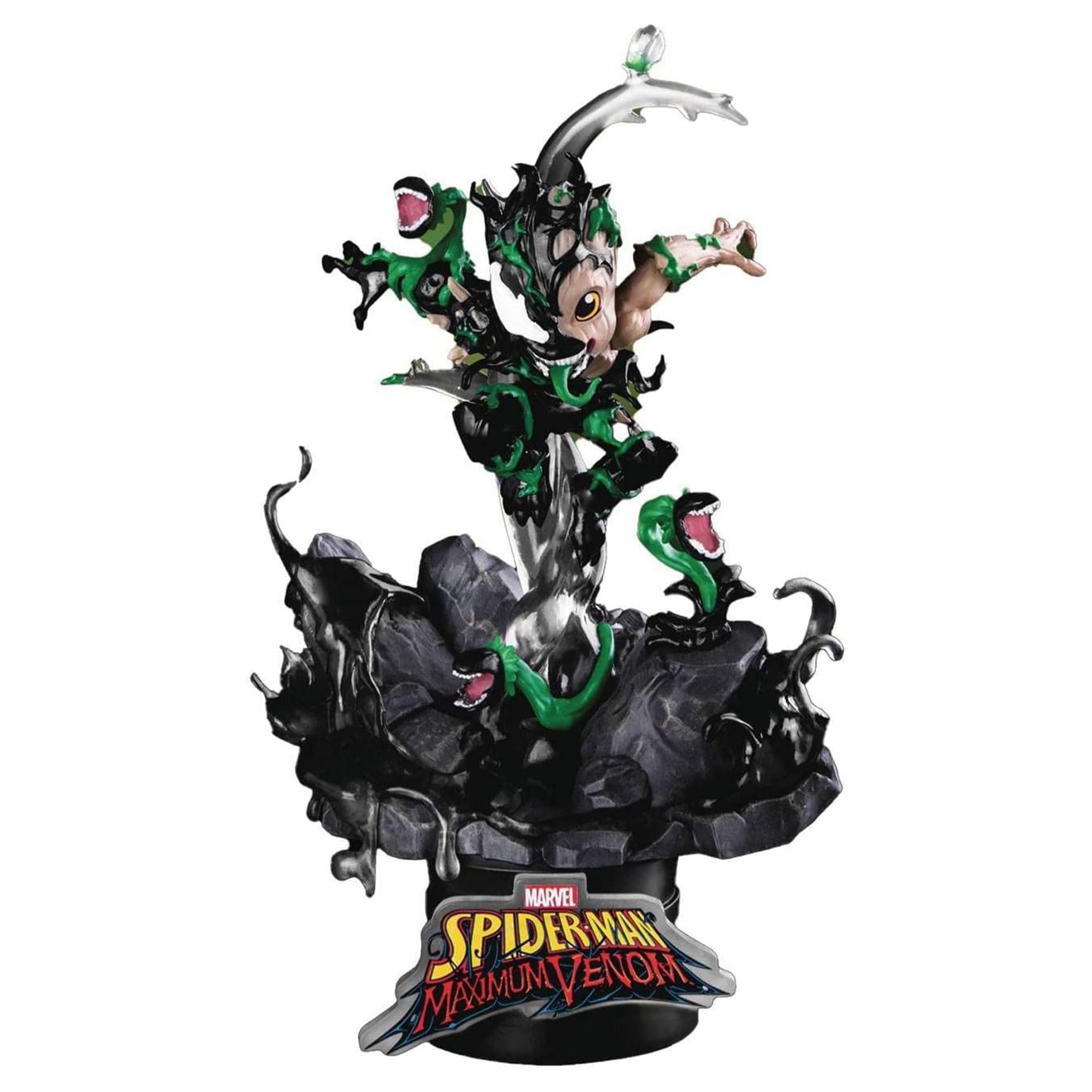 Beast Kingdom Co. Marvel Spider-Man Maximum Venom Little Groot Diorama