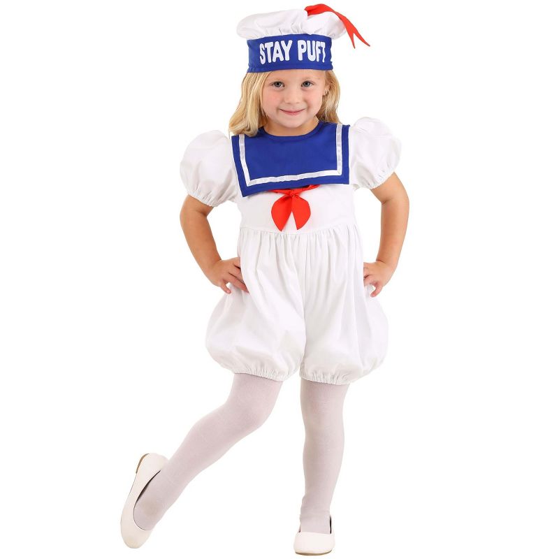 HalloweenCostumes.com Ghostbusters Toddler Stay Puft Bubble Costume for Girls., 1 of 4