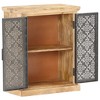 vidaXL Sideboard with Steel Doors 23.6 in.x13.8 in.x29.5 in. Solid Mango Wood - 2 of 4