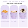 Itopfox Silicone Collapsible Travel Mug - Leak-Proof Reusable Cup for Hot & Cold Drinks - Office, Home, Travel - Dishwasher Safe with Straw - 3 of 4