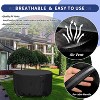 Akefit Round Patio Table Cover Waterproof Outdoor Furniture Protector with Vents and White Trim Black - 4 of 4