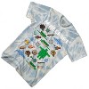 Boys Minecraft Video Game T-Shirt - Black and Green Creeper Face - Official Minecraft Tie Dye Shirt - 3 of 4