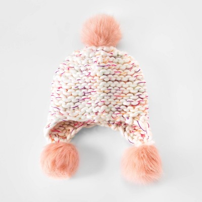 Girls' Handknit Hat - Cat & Jack™ Cream