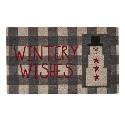 Park Designs Wintery Wishes Doormat - Gray