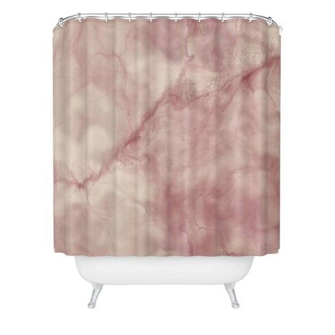 Pink Marble Shower Curtain Custom Shower Curtain Chic Shower 