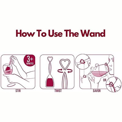 8 Pack PureWine Wand Technology Histamine and Sulfite Filter, Purifier Alleviates Wine Allergies, Stir Stick Aerates Wine, from Grand Fusion. -8 Pack