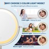 Makeup Mirror,360° Rotatable Height Adjustable Double Sided Mirror, 1x/10x True HD Magnifier,3 Colors,Adjustable Brightness - 3 of 4