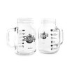 Final Touch Bloody Mary Mason Jar Glassware - Set of 4 Glass Tumblers with Handles - Thick Lead-Free Mug Drinkware Featuring Printed Cocktail Recipe - 4 of 4