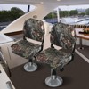 Costway 2-Piece Folding Boat Seat Set with Sponge Padding & Aluminum Hinges Low Back Black - 2 of 4
