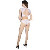 Memoi Women's Greta White Crop Top and Panty Set White XS - 3 of 4