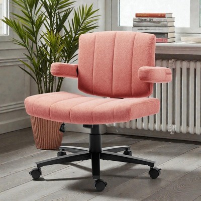 Mshliw Ergonomic Swivel Office Chair with Adjustable Height, Dining Chair, Wide Seat and Lumbar Support for Home Office Workspace Seating