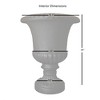 Tusco Products Outdoor Plastic Flower Planter Urn - 3 of 3