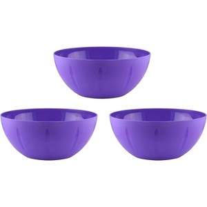 YBM Home Plastic Serve Mixing Bowl, Pack of 3 - 1 of 4