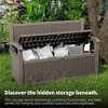 CAVINAS Outdoor Storage Bench with 70 Gal Hidden Compartment,Weather-Resistant Rattan Design Resin Seat,51" L - 4 of 4