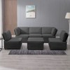Mjkone Modular U/L-Shaped Sectional Sofa Couch with Ottoman, Convertible Oversized Modern Reversible Sleeper Sofa - 3 of 4
