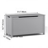 Wooden Toy Box Storage With Safety Hinge, Lid Storage Bench For Bedroom Living Room Playroom Boys & Girls, Toddlers Toy Storage Chest - 2 of 4