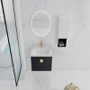 ChicFurnit Bathroom Storage Cabinets WallMounted Vanity Ceramic Sink Side Cabinet Close Doors Modern Bathrooms, Black, 27.8"*18.5"*20.7" - 2 of 4