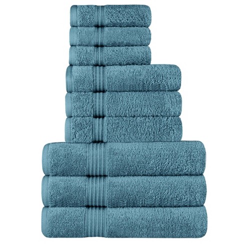 Premium Cotton 800 Gsm Heavyweight Plush Luxury 9 Piece Bathroom Towel Set,  Toast - Blue Nile Mills : Target