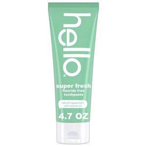 hello Super Fresh Fluoride Free Toothpaste - Peppermint - 4.7oz - 1 of 4