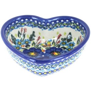 Blue Rose Polish Pottery 175 Vena Heart Bowl - 1 of 1
