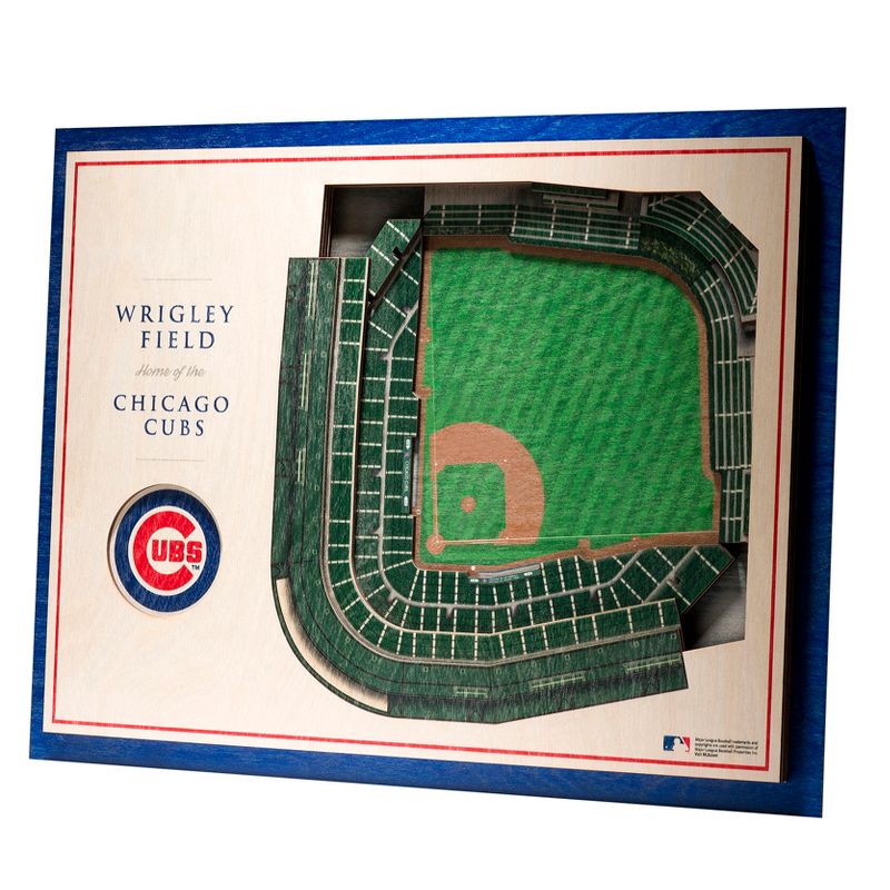MLB Chicago Cubs 5-Layer StadiumViews 3D Wall Art, 1 of 6