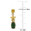 EVERLY JEWELRY | Yellow Plated Sterling Silver 1.13 CT TGW created Green Tourmaline created Yellow Sapphire Drop Earrings - 2 of 4