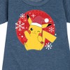 - Pokémon - Pikachu Santa Hat Graphic Short Sleeve Fleece Dress - 2 of 4