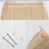Alilang Longe Straight Natural Hair Extensions One Piece Invisible Wire Hair Extensions with Clip ins 22Inch for Women - 3 of 3