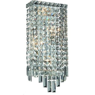 Elegant Lighting Maxime 4 light Chrome Wall Sconce Clear Royal Cut Crystal