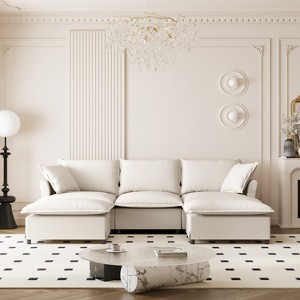 Whisen Oversized Modern Sofa Module for Modular Sectional Sofa, Wide Seat Chenille Armchair with Pillows - 1 of 4