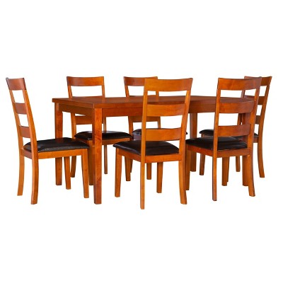 7pc Clinton Dining Set Cherry - Powell Company