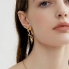 Melting Liquid Drop Earrings, Gold Asymmetrical Mismatched Stainless Steel Earrings for Women, Irregular Waterdrop Statement Jewelry. - 2 of 4
