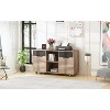 SAINTCY 2-Drawer Mobile File Cabinet with Wheels, Lateral Rolling Under-Desk Storage, Printer Stand & Open Shelves for Home/Executive Office - 4 of 4