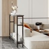 5.9" Narrow Sofa Table, 2 Tier Skinny Console Table with Adjustable Shelf, Slim Behind Couch Table for Living Room, Entryway, Hallway, Foyer - 2 of 4
