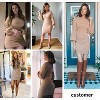 EXLURA Women's Mock Neck Ribbed Long Sleeve Bodycon Pullover Cute Mini Sweater Dress - 2 of 4
