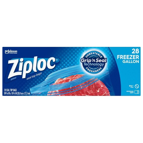 Ziploc Gallon Freezer Bags - 28ct : Target