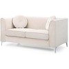 TiramisuBest Stylish Navy Blue Loveseat, Modern Upholstered Sofa Perfect for Contemporary Homes - 2 of 4