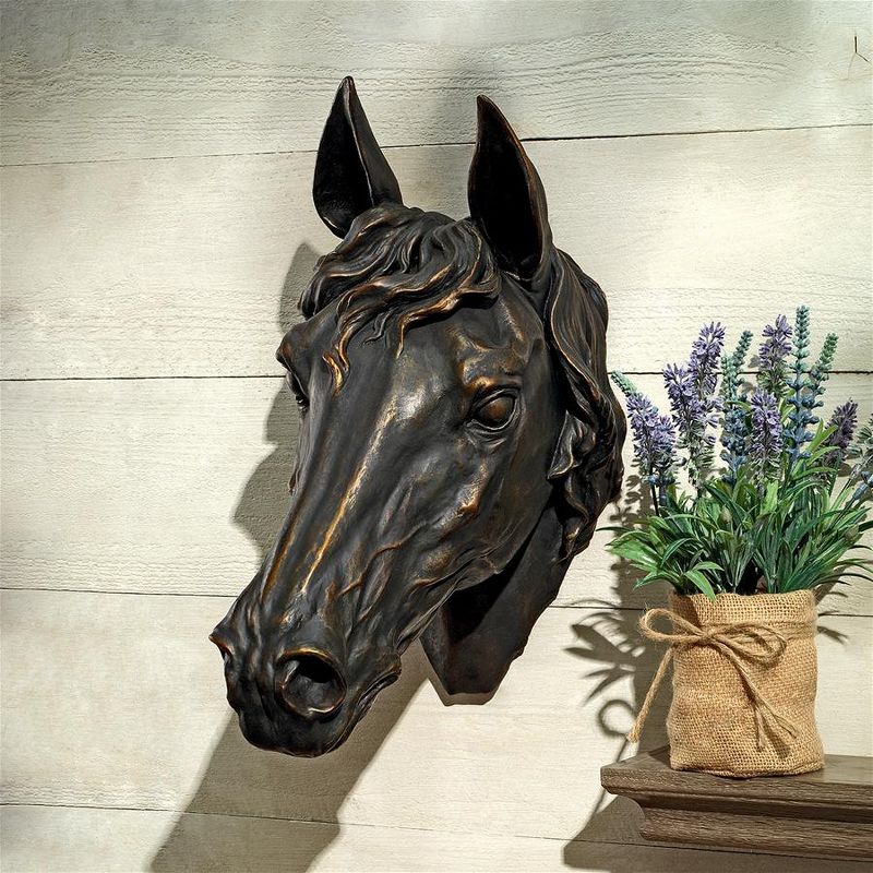 Design Toscano Freedom Spirit Horse Study Wall Sculpture, 1 of 9