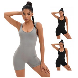 INSPIRE CHIC 3 Pcs Women's U Neck Full Hollow Back Butt Lifter Body Shaper - 1 of 4