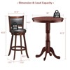 Costway 5pcs Pub Table Set 30'' Round Bar Height Table & 4pcs Swivel Bar Stools - image 3 of 4